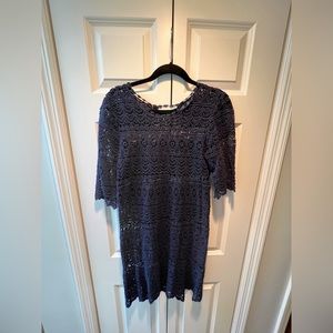 Solitaire- Navy Blue Lace Dress